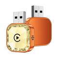Q1AS Diamond Cut 4-in-1 Wireles Android Auto and CarPlay Adapter - Gold / Orange
