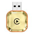Q1AS Diamond Cut 4-in-1 Wireles Android Auto and CarPlay Adapter - Gold / Orange