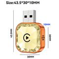 Q1AS Diamond Cut 4-in-1 Wireles Android Auto and CarPlay Adapter - Silver / Orange