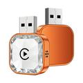 Q1AS Diamond Cut 4-in-1 Wireles Android Auto and CarPlay Adapter - Silver / Orange