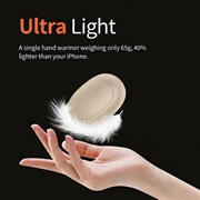 Q26 2-in-1 Magnetic Coffee Bean Hand Warmer 5000mAh - Beige