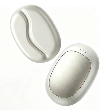 Q26 2-in-1 Magnetic Coffee Bean Hand Warmer 5000mAh - Beige