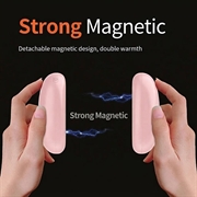 Q26 2-in-1 Magnetic Coffee Bean Hand Warmer 5000mAh - Pink