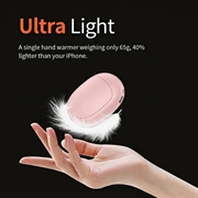 Q26 2-in-1 Magnetic Coffee Bean Hand Warmer 5000mAh - Pink