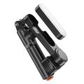 Q34 AI Anti-Shake Selfie Stick Gimbal Stabilizer with RGB Beauty Light - Black