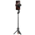 Q34 AI Anti-Shake Selfie Stick Gimbal Stabilizer with RGB Beauty Light - Black