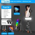 Q34 AI Anti-Shake Selfie Stick Gimbal Stabilizer with RGB Beauty Light - Black