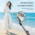 Q34 AI Anti-Shake Selfie Stick Gimbal Stabilizer with RGB Beauty Light - Black