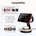 Q36 3-in-1 Magnetic Wireless Charging Stand - Black