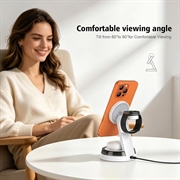 Q36 3-in-1 Magnetic Wireless Charging Stand - White