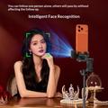 Q37 AI Gimbal Stabilizer Selfie Stick with RGB Beauty Light - Black