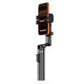 Q37 AI Gimbal Stabilizer Selfie Stick with RGB Beauty Light - Black