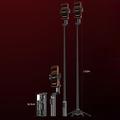 Q37 AI Gimbal Stabilizer Selfie Stick with RGB Beauty Light - Black