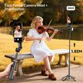 Q37 AI Gimbal Stabilizer Selfie Stick with RGB Beauty Light - Black