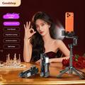 Q37 AI Gimbal Stabilizer Selfie Stick with RGB Beauty Light - Black