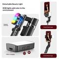 Q37 AI Gimbal Stabilizer Selfie Stick with RGB Beauty Light - Black