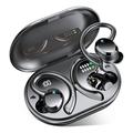 Q38 Sports Wireless Earphones with Ear Hook - Black
