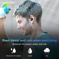 Q38 Sports Wireless Earphones with Ear Hook - Black