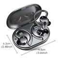 Q38 Sports Wireless Earphones with Ear Hook - Black