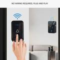 Q502 Wireless Doorbell Set with 2 Transmitters, 1 Receiver - Black