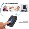 Q502 Wireless Doorbell Set with 2 Transmitters, 1 Receiver - Black