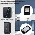 Q502 Wireless Doorbell Set with 2 Transmitters, 1 Receiver - Black