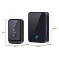 Q502 Wireless Doorbell Set with 2 Transmitters, 1 Receiver - Black