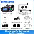 Q58Max Motorcycle Helmet Bluetooth Intercom Headset with FM Radio - 500m Range