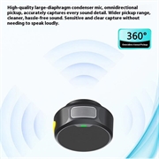 Q8 Magnetic Clip-on Wireless Microphone with USB-C Receiver - 2 Pcs. - Black