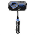 QC3.0 Car Charger / Bluetooth FM Transmitter with RGB BC49AQ - Black