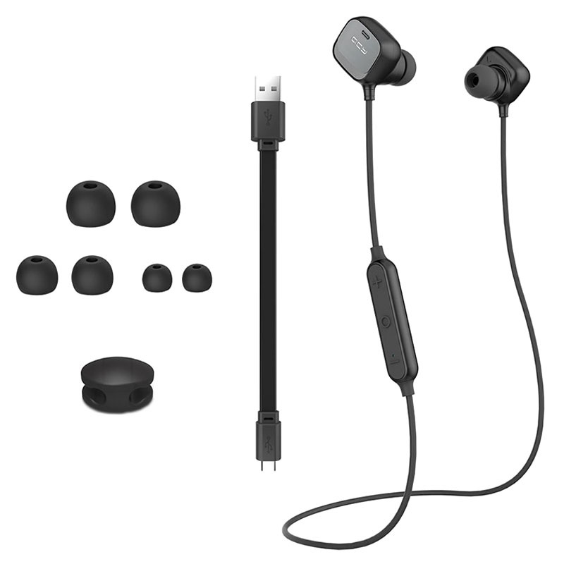Qcy Qy12 Magnetic Bluetooth Headset Black qcy qy12 magnetic bluetooth headset black