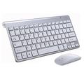 QH-001 2.4GHz Wireless Mini Keyboard and Mouse Set - US Layout - Silver
