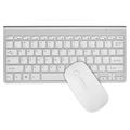 QH-001 2.4GHz Wireless Mini Keyboard and Mouse Set - US Layout - Silver