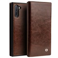 Qialino Classic Samsung Galaxy Note10 Wallet Leather Case - Brown