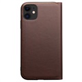 Qialino Classic iPhone 11 Wallet Leather Case - Coffee