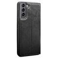 Qialino Classic Samsung Galaxy S21+ 5G Wallet Leather Case - Black