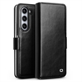 Samsung Galaxy Z Fold5 Qialino Classic Wallet Leather Case - Black