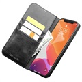 Qialino Classic iPhone 12 Pro Max Wallet Leather Case - Black