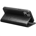 Qialino Classic iPhone 13 Mini Wallet Leather Case - Black