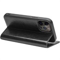 Qialino Classic iPhone 13 Pro Max Wallet Leather Case - Black