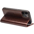 Qialino Classic iPhone 13 Pro Max Wallet Leather Case - Brown