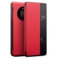 Qialino Smart View Huawei Mate 40 Pro Flip Leather Case - Red