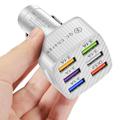 Quick Charge 6-Port USB Car Charger - White