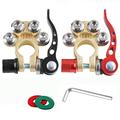 Quick Release 4-Way Battery Terminals for 12V/24V Cars, Trucks and Caravans - 2 Pcs.