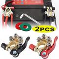 Quick Release 4-Way Battery Terminals for 12V/24V Cars, Trucks and Caravans - 2 Pcs.