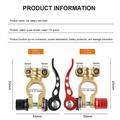 Quick Release 4-Way Battery Terminals for 12V/24V Cars, Trucks and Caravans - 2 Pcs.