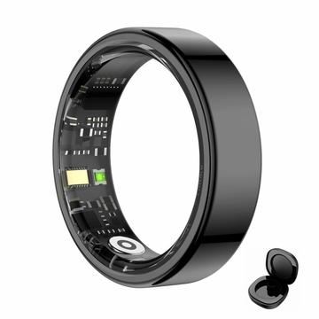 R02S Smart Ring with Health Monitoring - Size: 7 - Black