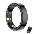 R02S Smart Ring with Health Monitoring - Size: 9 - Black
