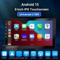 R911A 9" Android 15 Car Stereo with CarPlay/Android Auto, Rearview Camera