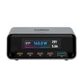 RELIFE Q8 165W GaN Fast Charging Station - 4x USB-C/1x USB-A - Grey